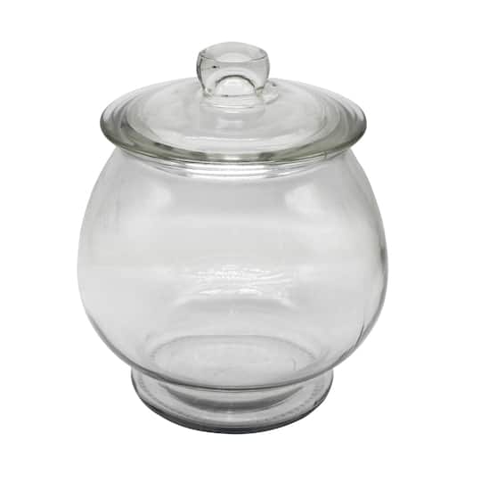 Footed Terrarium With Lid By Ashland, Large Round Glass Terrarium With Lid